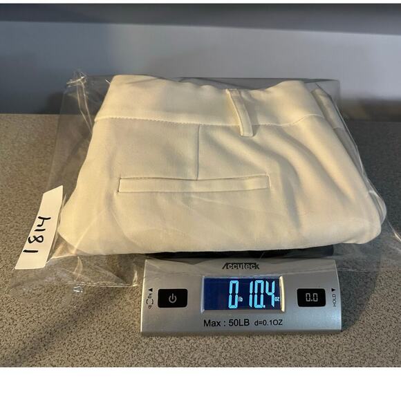 Alice+Olivia Sz 8 Stacey Slim Trouser Pants Employed White‎ Slacks Stretchy FLAW - Picture 15 of 15